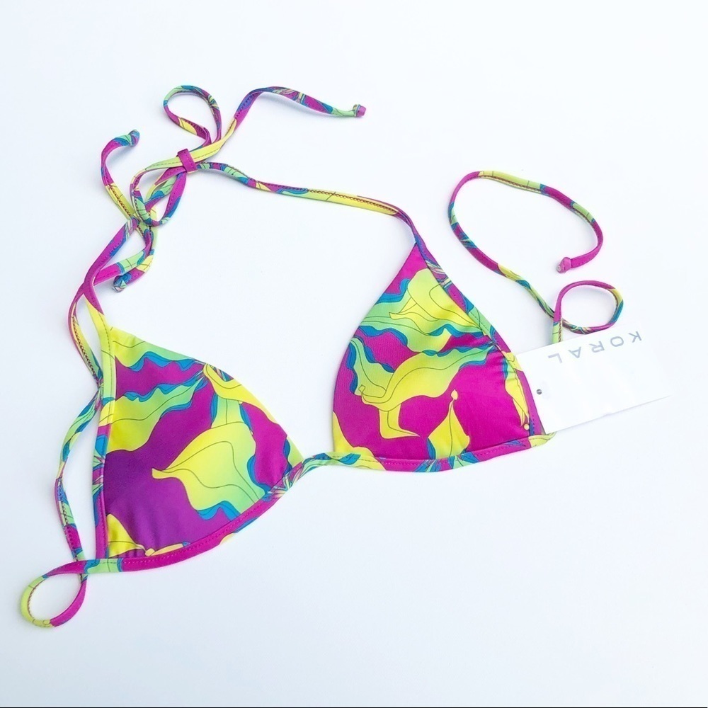 KORAL by llann Kugel floral bikini top